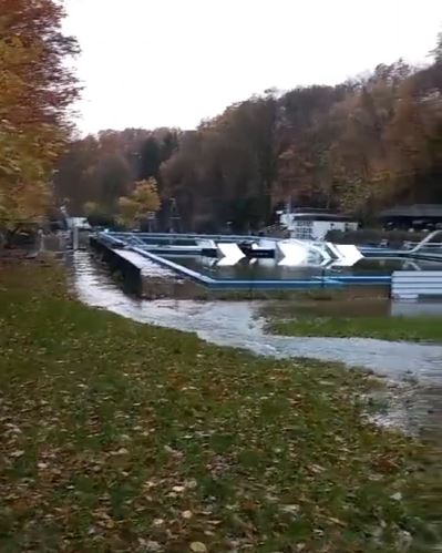 Hochwasser Freibad November 2023