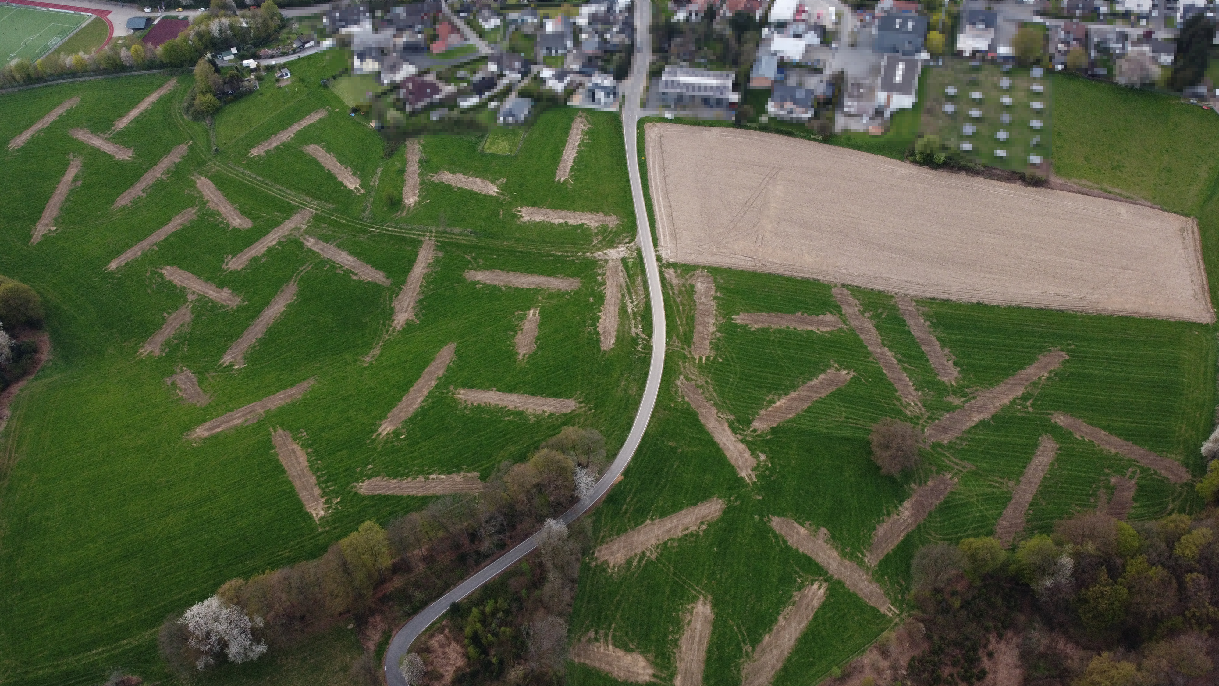 Das Neubaugebiet von oben